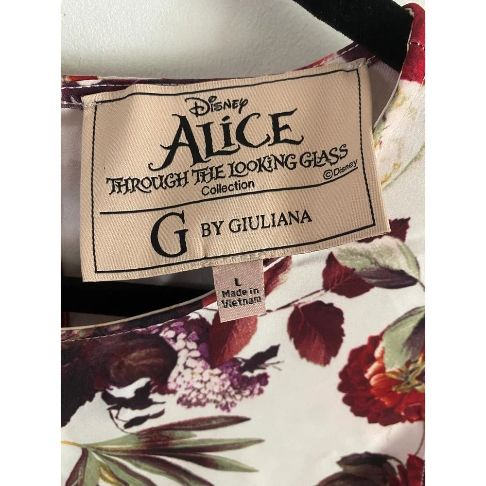 G by Giuliana Disney Alice Through the Looking Glass Floral Pant Set Large 10